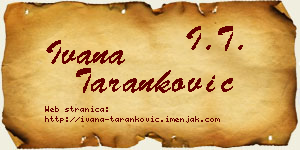 Ivana Taranković vizit kartica